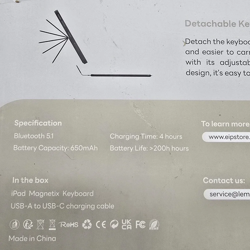 EIP Bluetooth Keyboard Case‎ iPad Air 13
